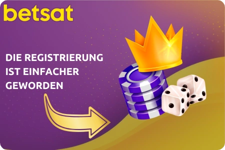 Phasen des Registrierungsprozesses, in Betsat casino login