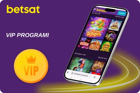Betsat Casino VIP Programı - sadık oyuncular için özel avantajlar ve yüksek limitler